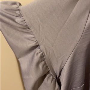 Cute Lavendar Ruffle Sleeve Blouse